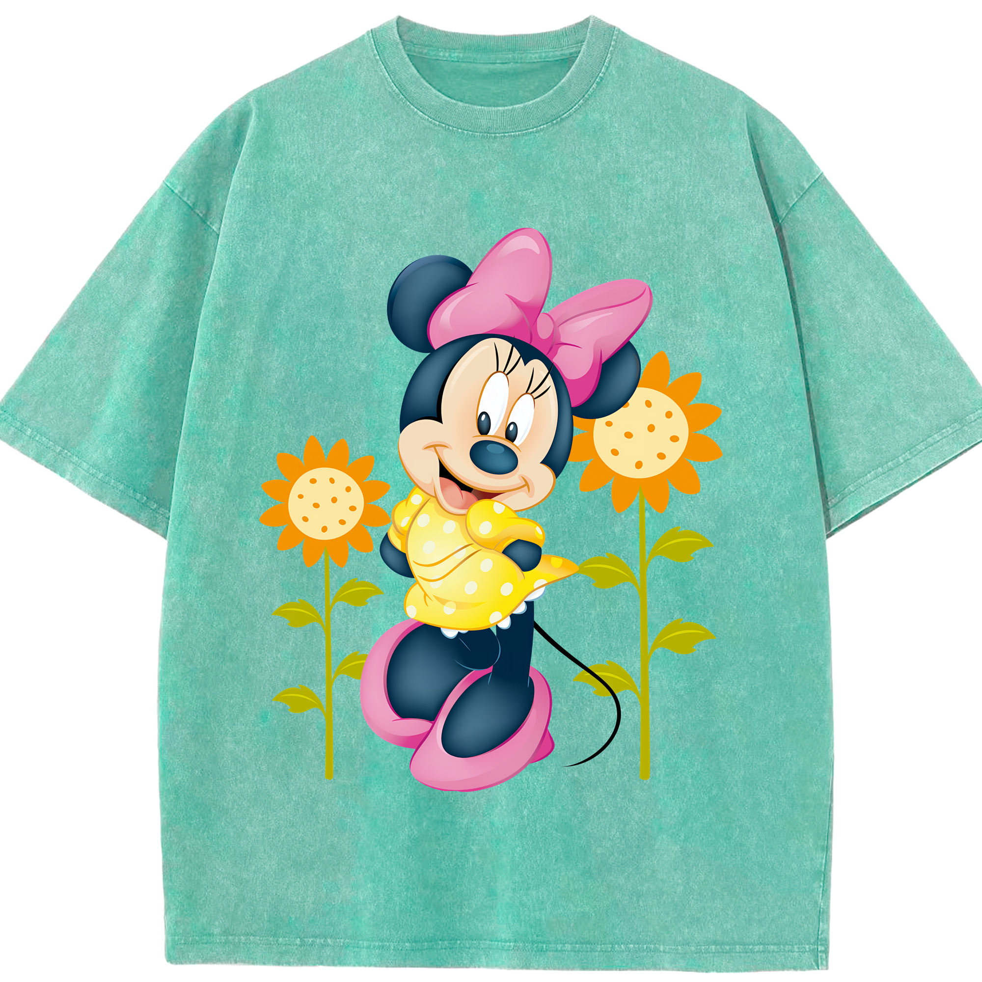 （画像用） ミッキーマウス Mickey Mouse 綿100% ヴィンテージ風 半袖Tシャツ（フロントプリント）